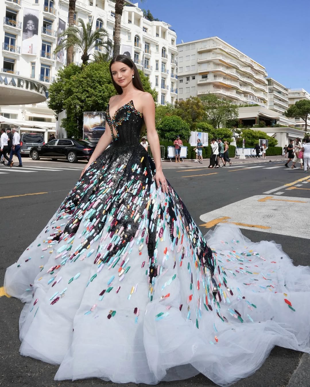 Natalia Janoszek in couture masterpiece street style