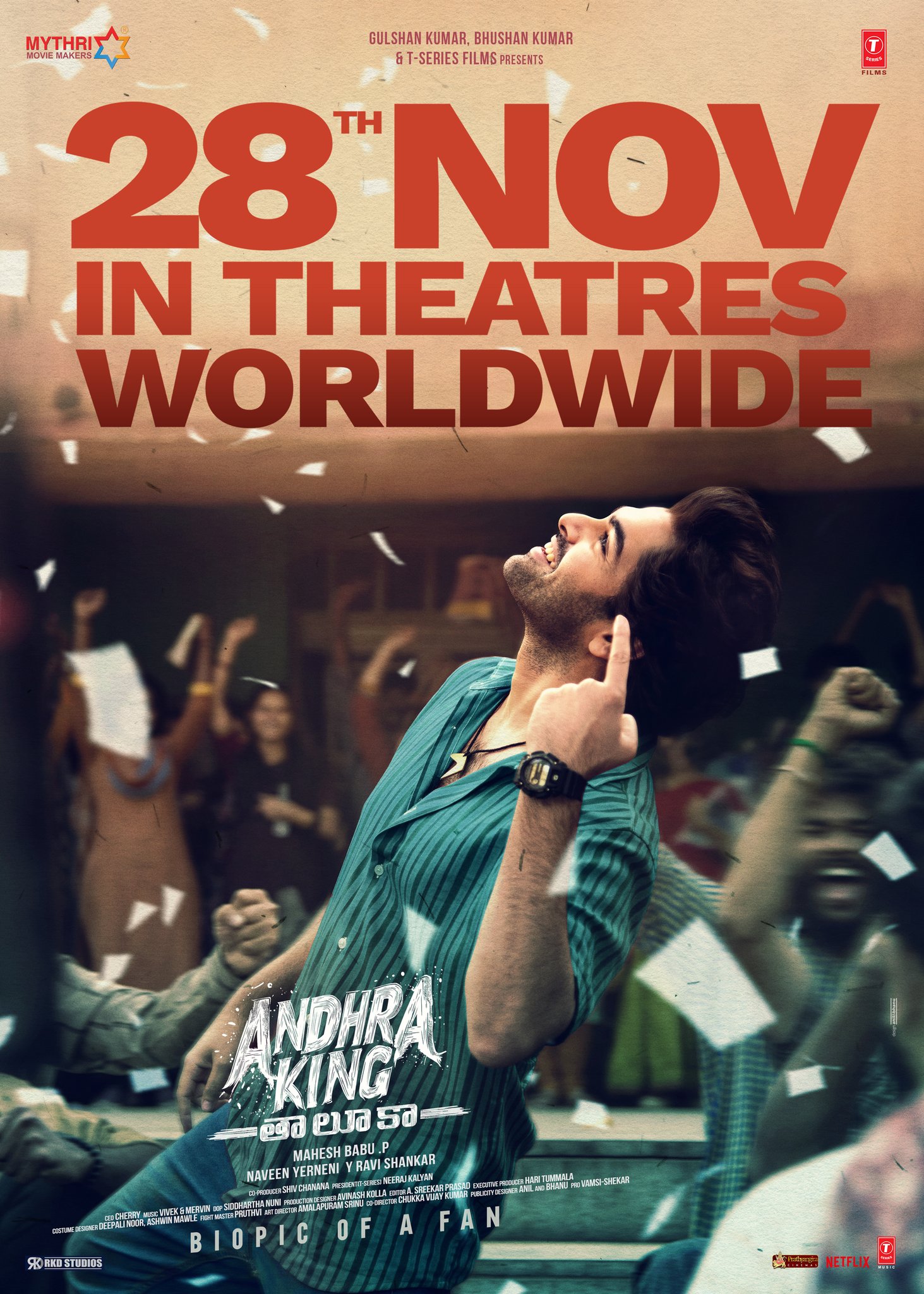 Andhra King Taluka global theatrical release 28th November 2025