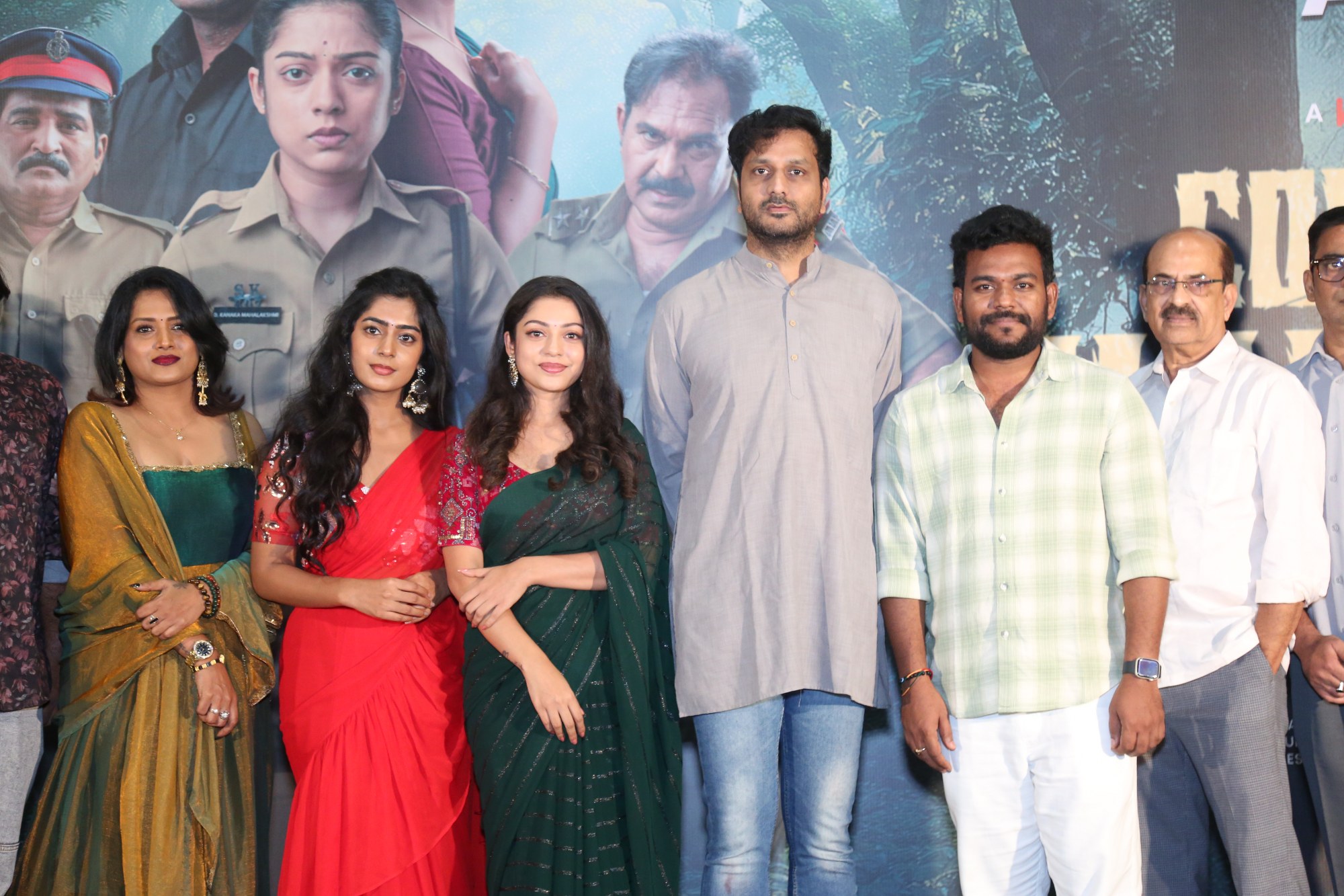 Actress Suchitraa Anandan, Actress Megha Lekha, Actress Varsha Bollamma, Actor Srinivas Avasarala, Director Prasanth Kumar Dimmala, and Producer Kovelamudi Satya Saibaba lit up the stage with their presence.