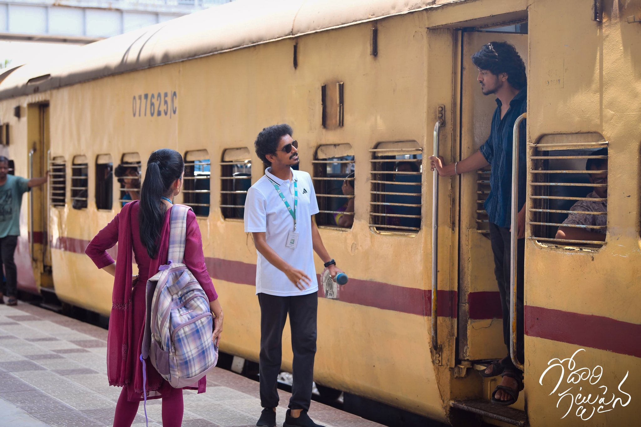 On Location: Behind-the-Scenes Moments at Railway Station Platform with Train