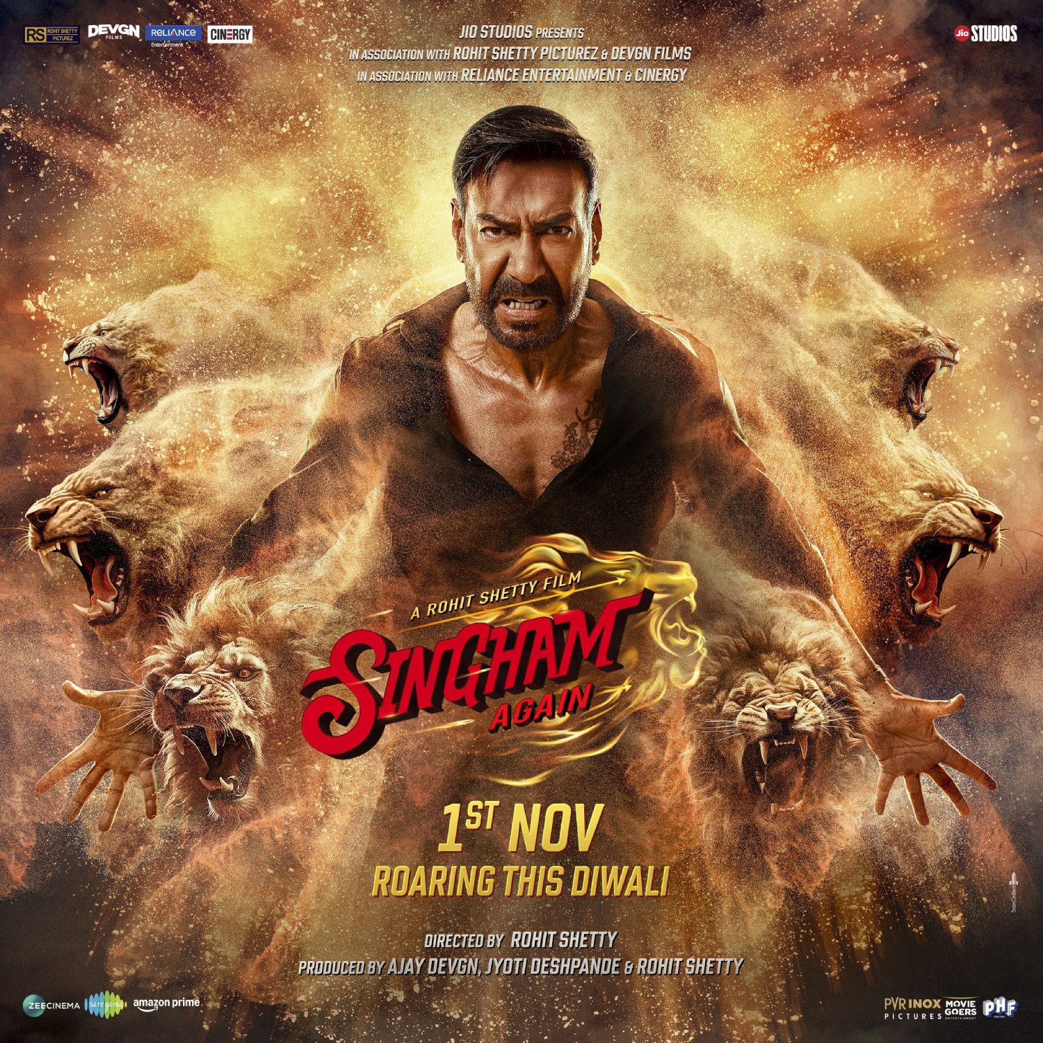 Singham Again – ₹350–375 Crore: The Cop Universe Expands