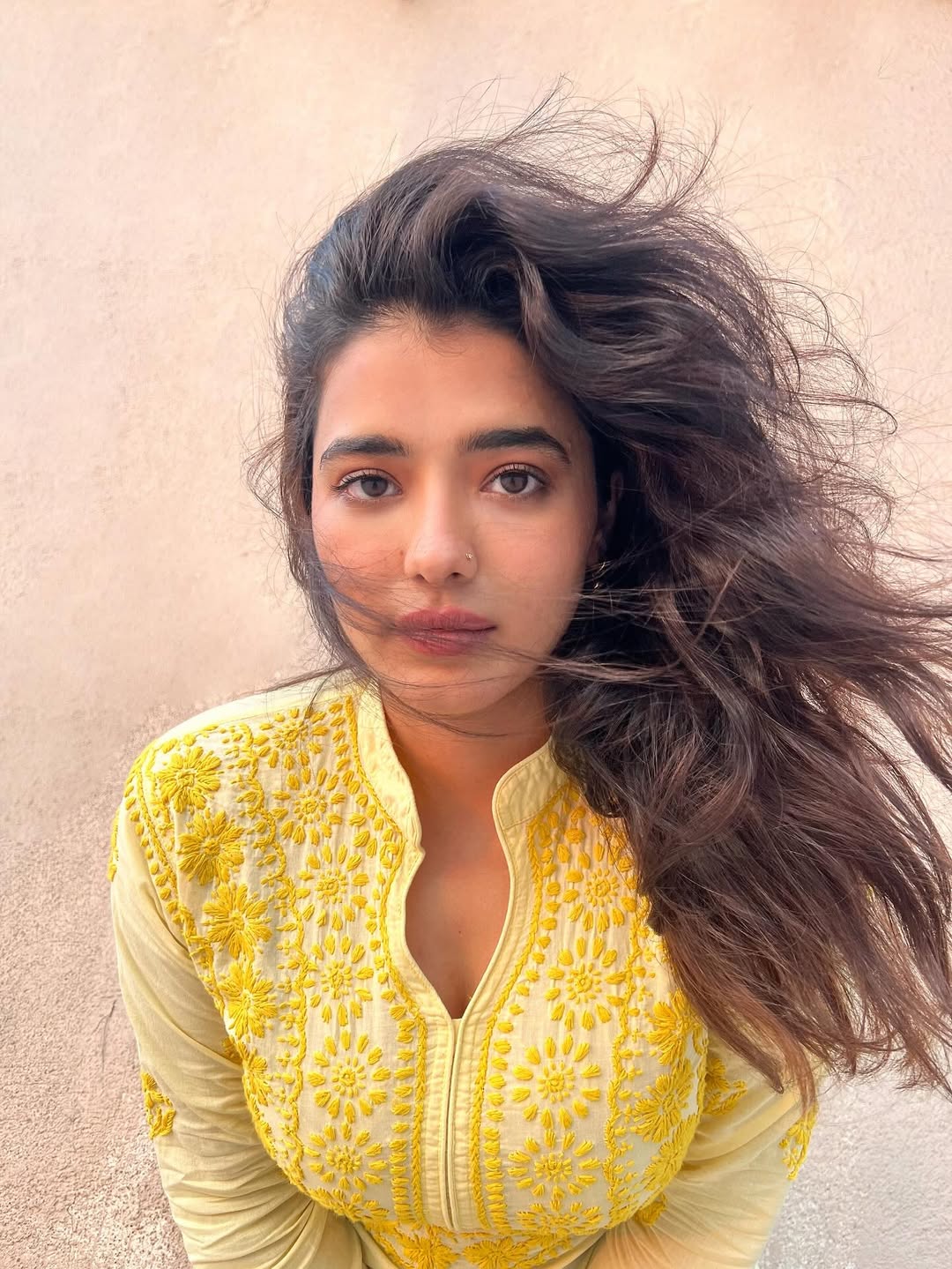 Ketika Sharma shines in yellow embroidered ensemble