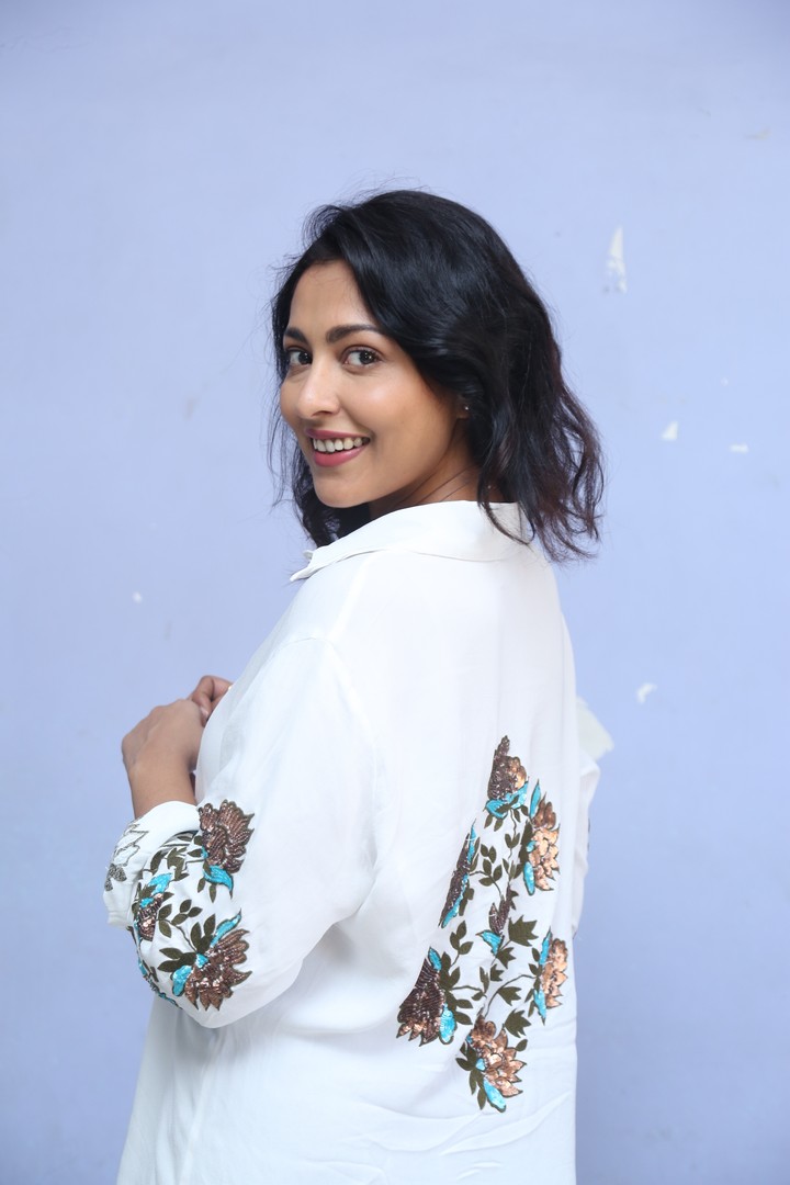 Madhu Shalini white embroidered ensemble with flair