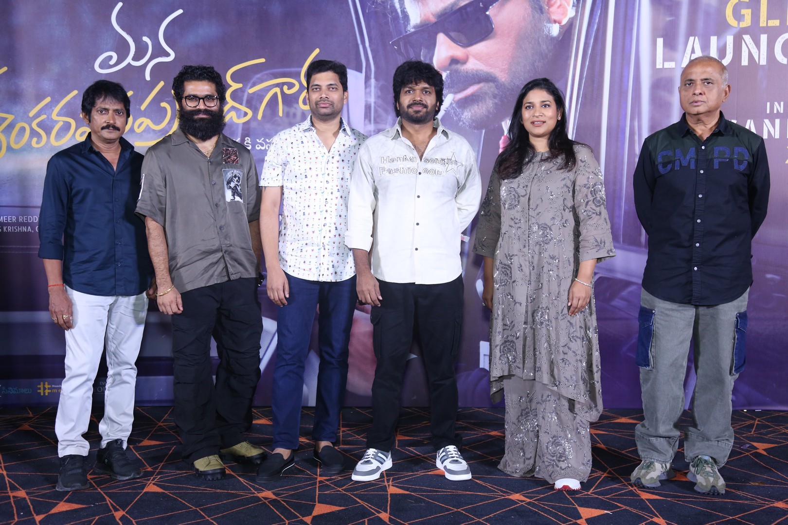 Bheems, Sahu, Anil, Sushmita with team posing