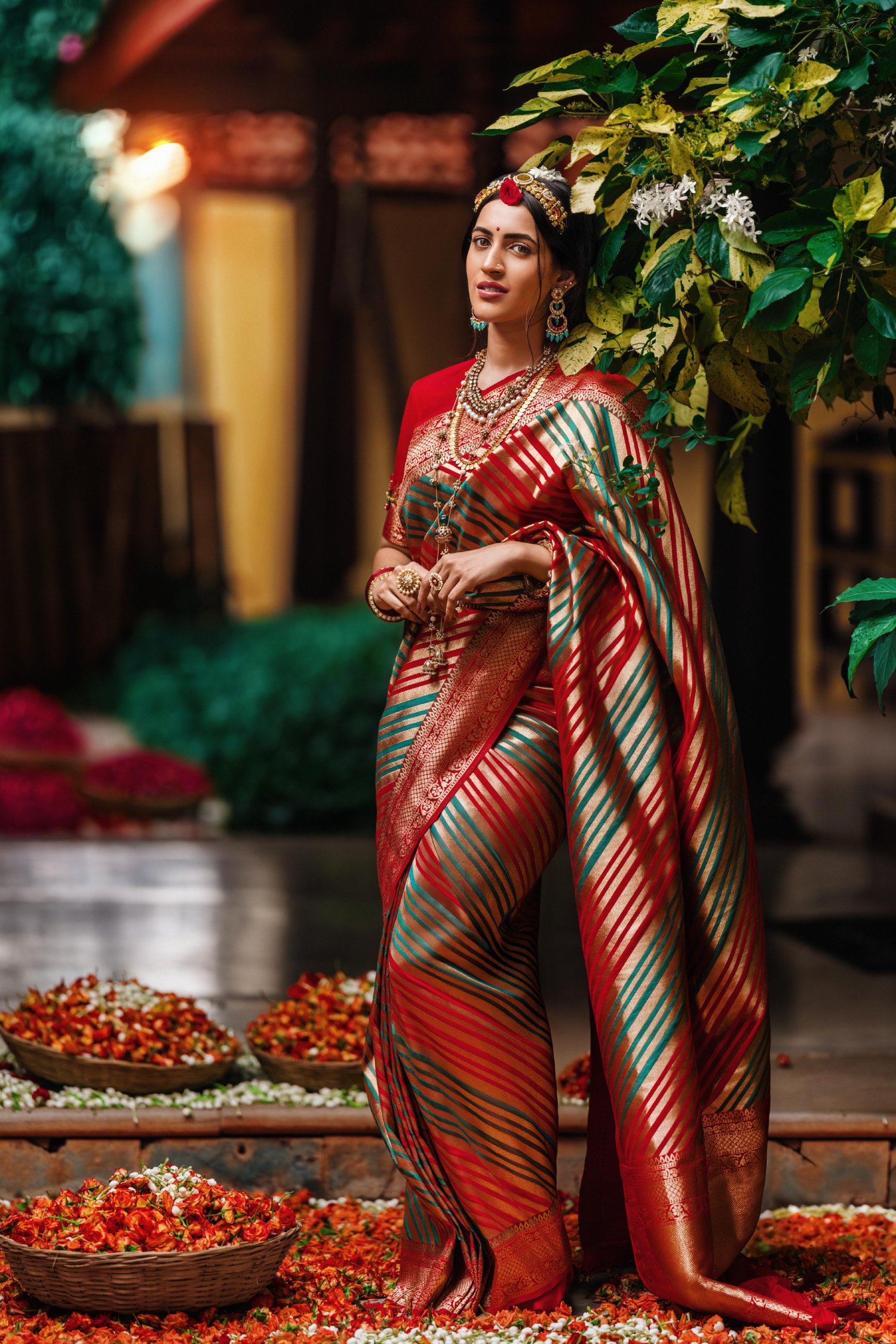 Niharika Konidela radiates royalty in a stunning traditional saree, proving that timeless elegance and a touch of boldness are the perfect recipe for making every moment a grand celebration.