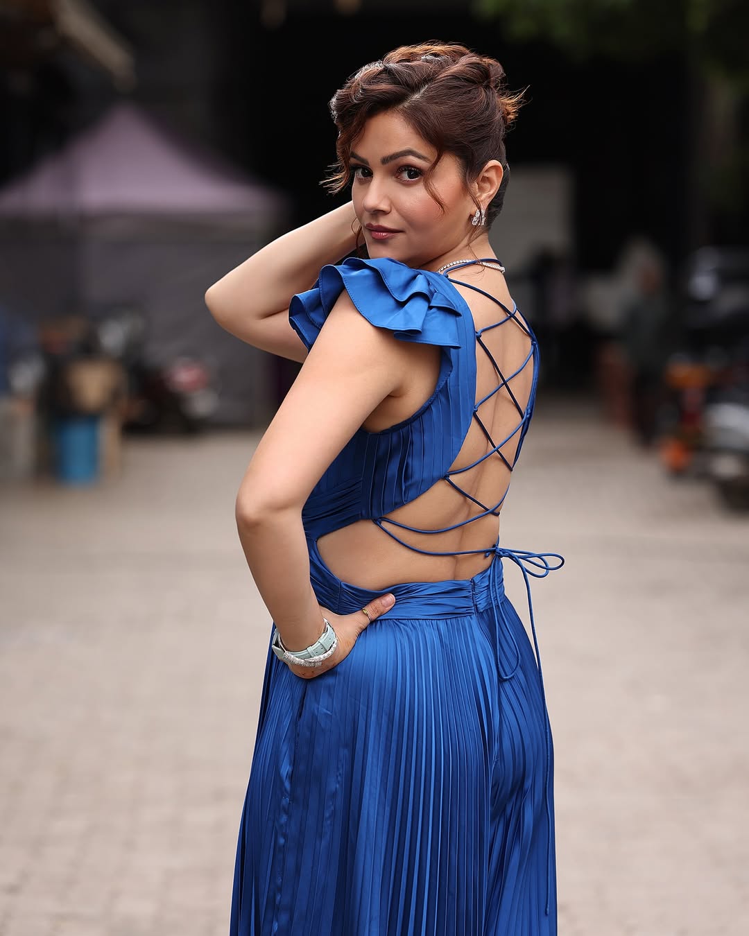 Rubina Dilaik’s bold and beautiful blue ensemble proves that fashion is about making a statement—confident, chic, and undeniably captivating!