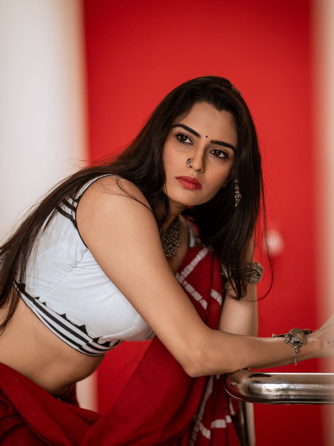 Sangeetha Bhat elegant look with playful charm