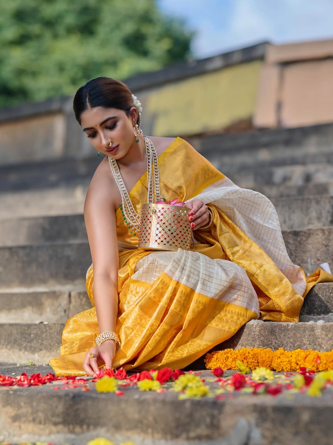 Sanya Iyer channels elegance with spiritual tradition