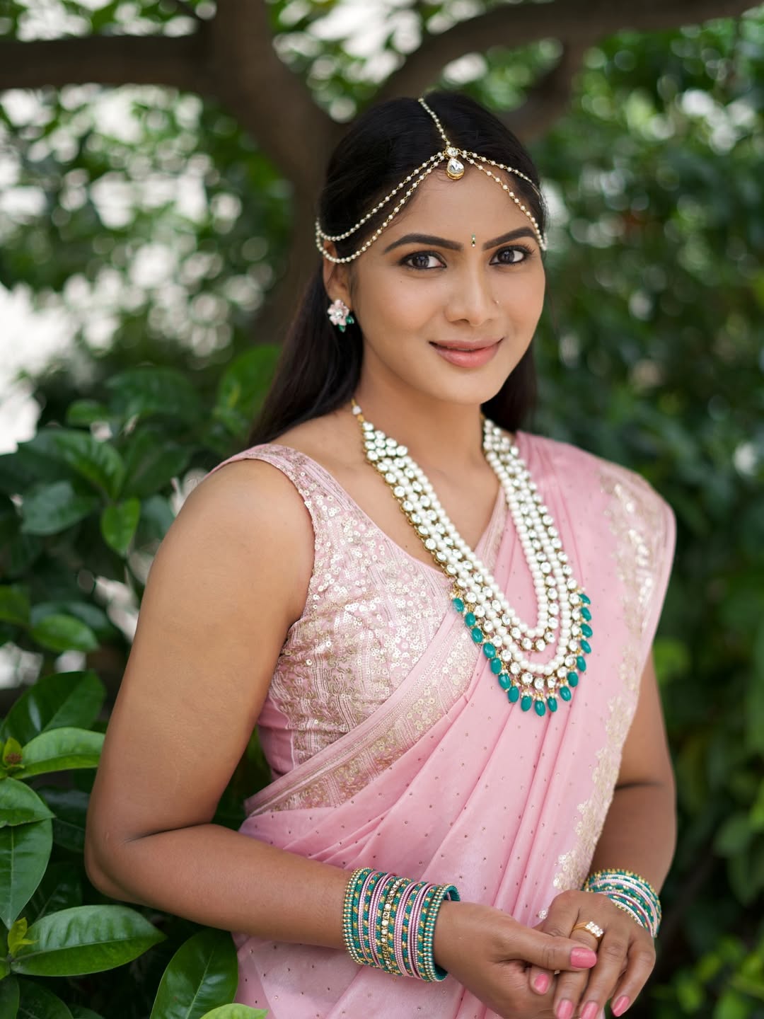 Shruti Reddy in timeless elegance with charming smile