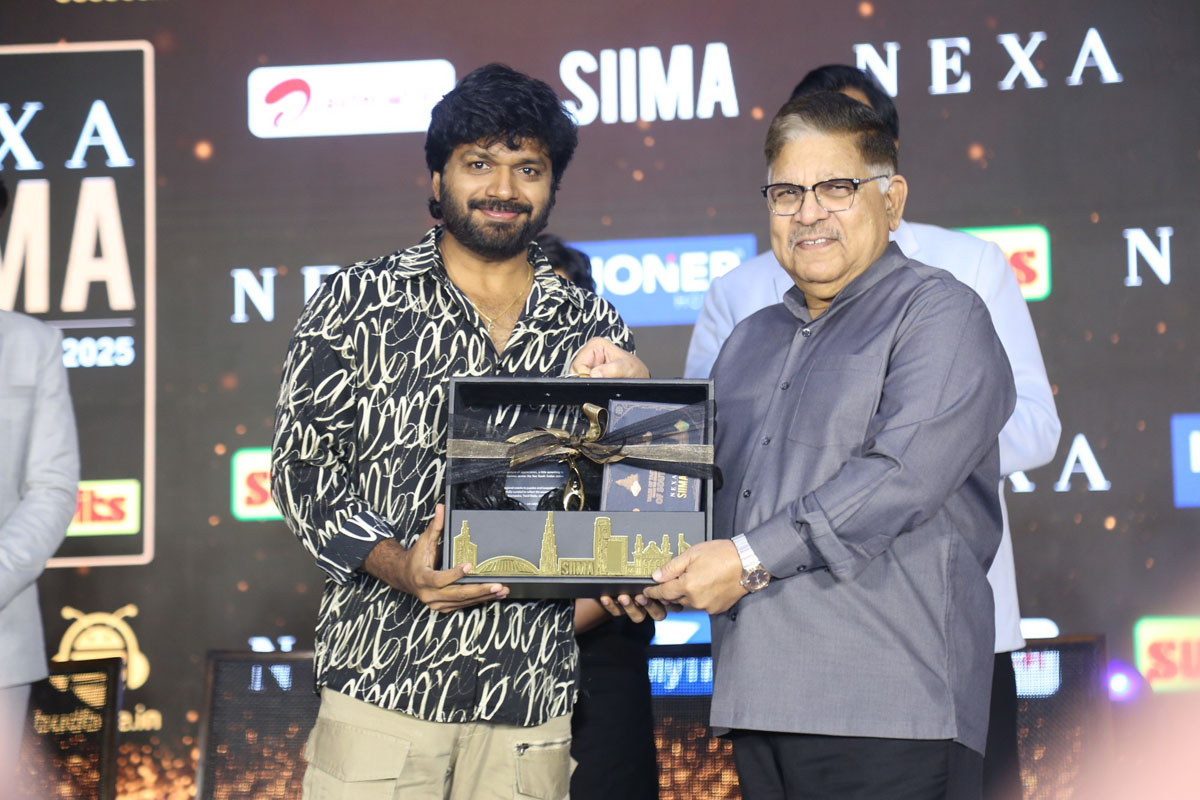 Allu Aravind felicitating National Award winners at SIIMA