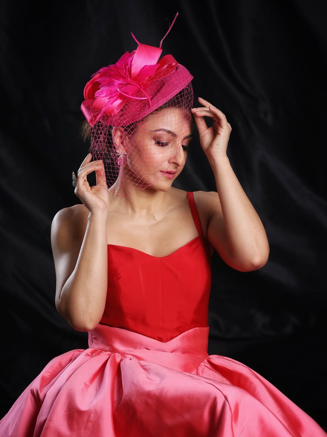 Soha Ali Khan in red pink ensemble elegance