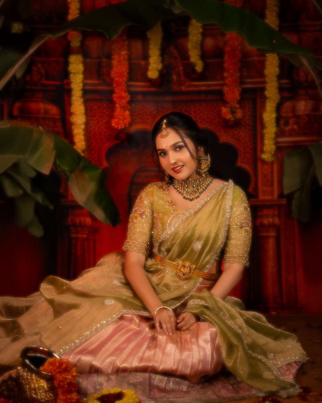 Spandana Somanna in floral traditional elegant look