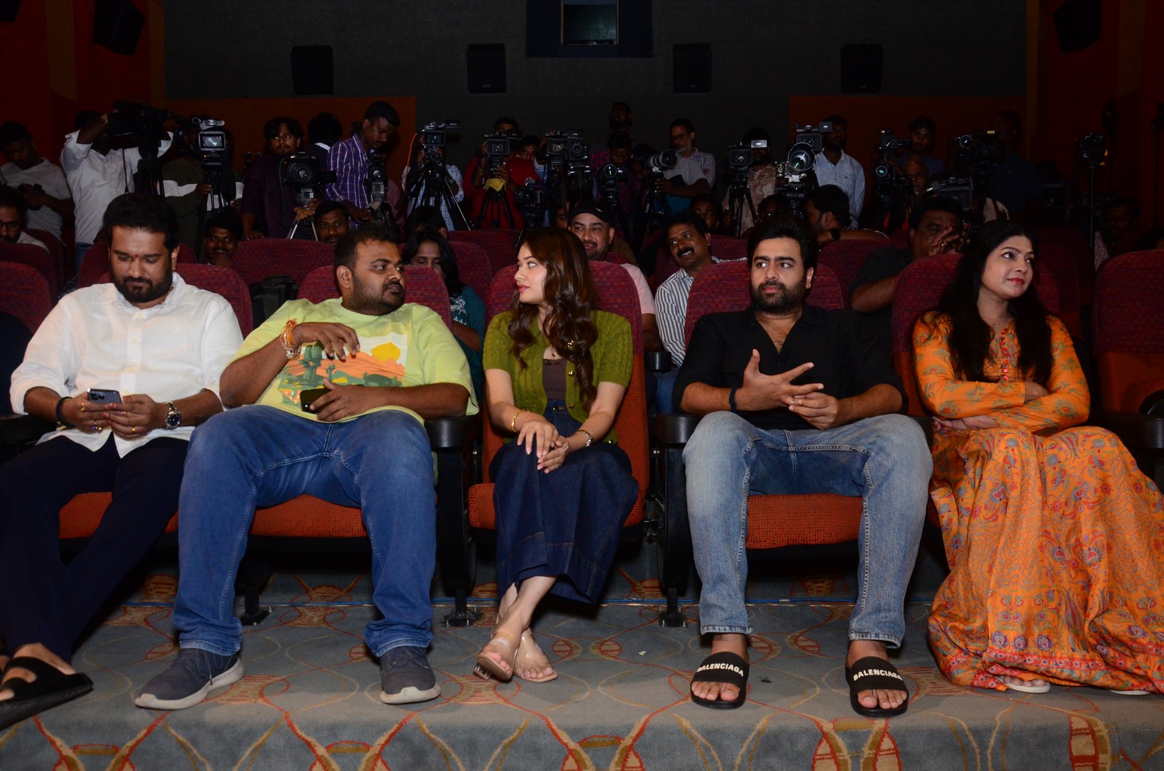 Sundarakanda team seated together at press meet