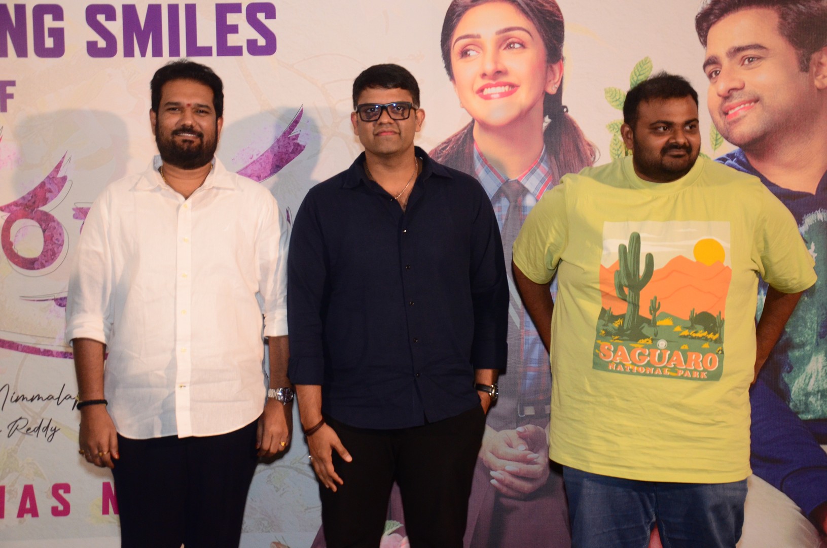 Producers with director at Sundarakanda media photoshoot