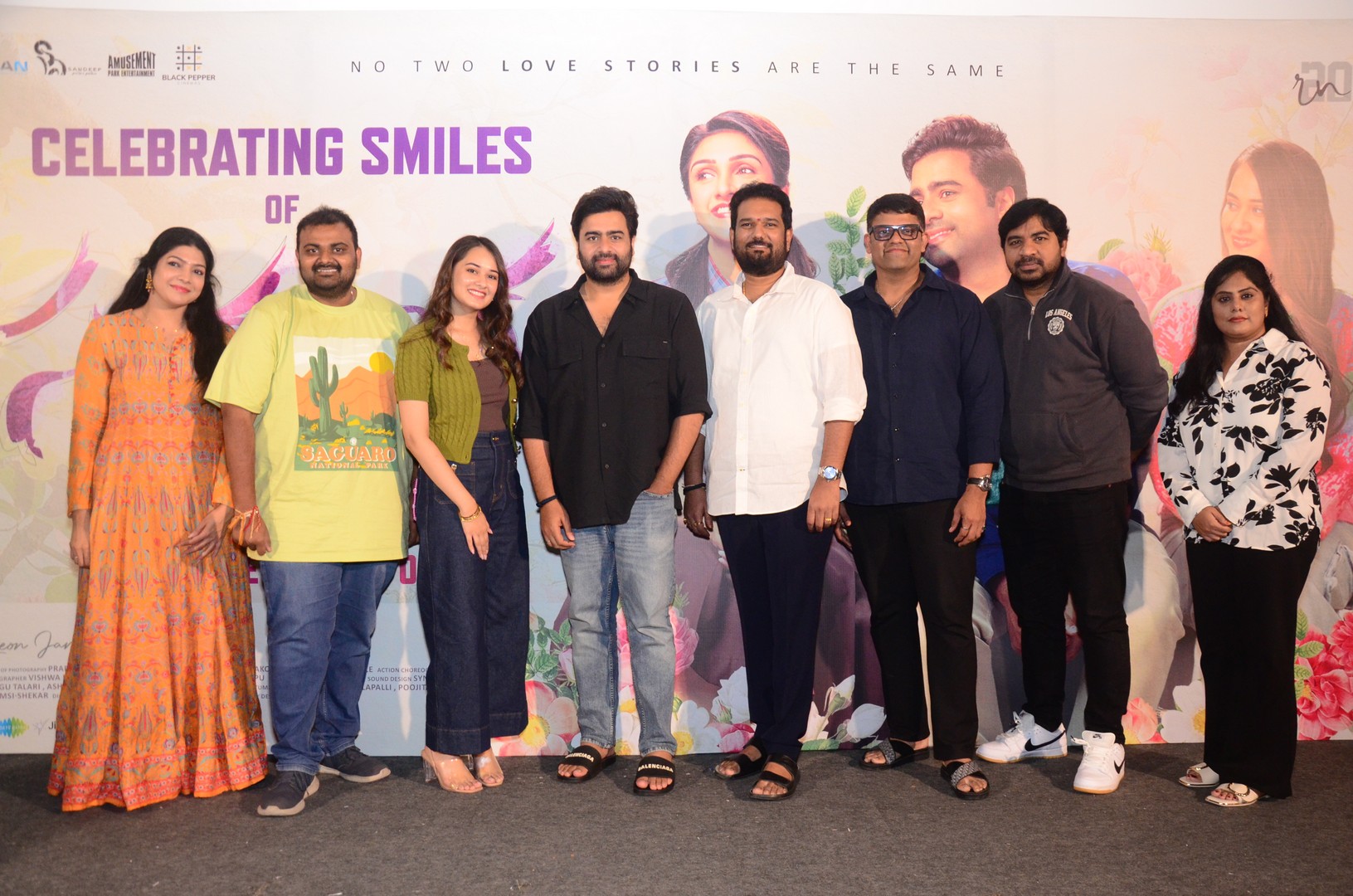 Sundarakanda full team posing for media photoshoot