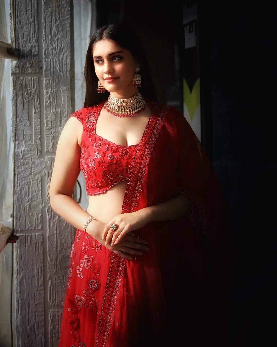 Surbhi Puranik regal and graceful in red ensemble