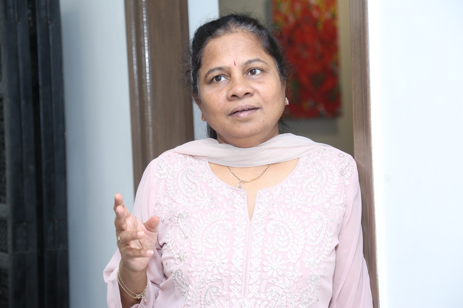 Uma Devi Kota shines in elegant embroidered outfit