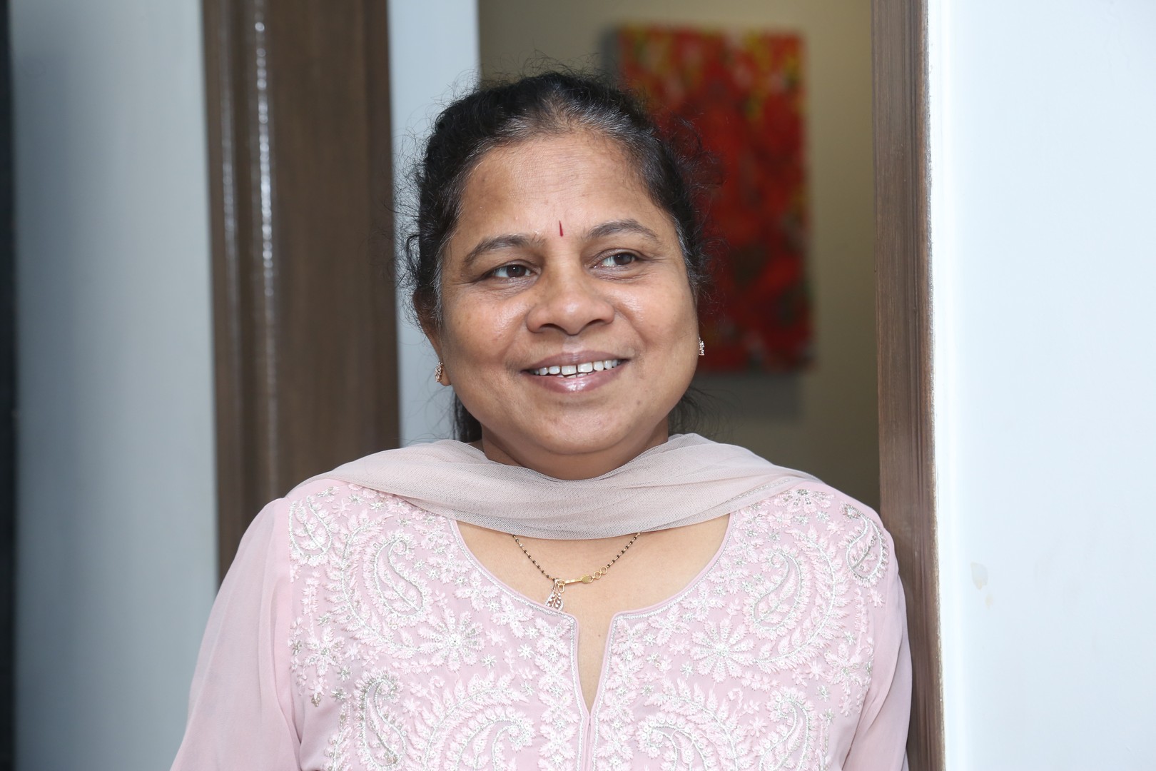 Uma Devi Kota radiates charm in embroidered attire