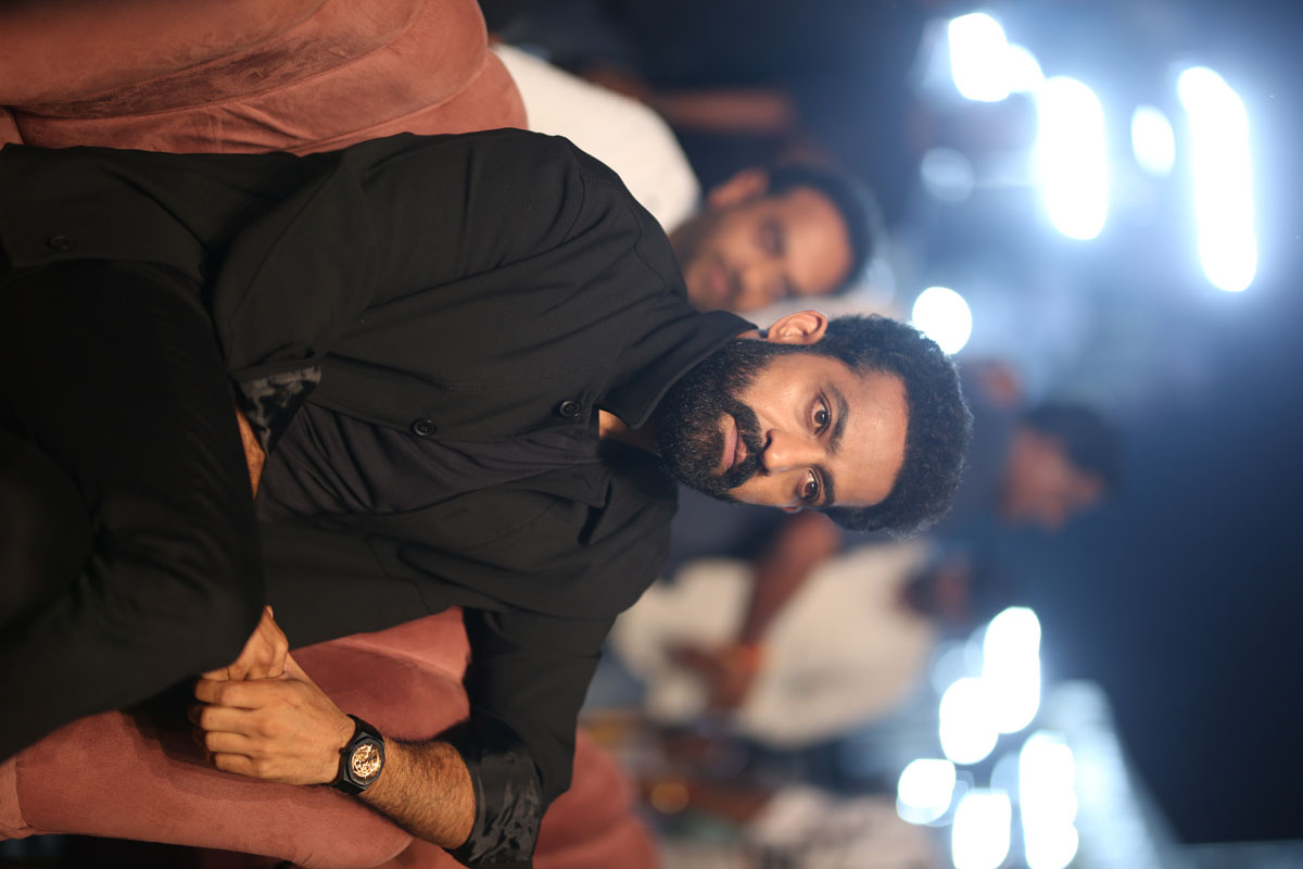NTR Jr seated in a calm and composed manner