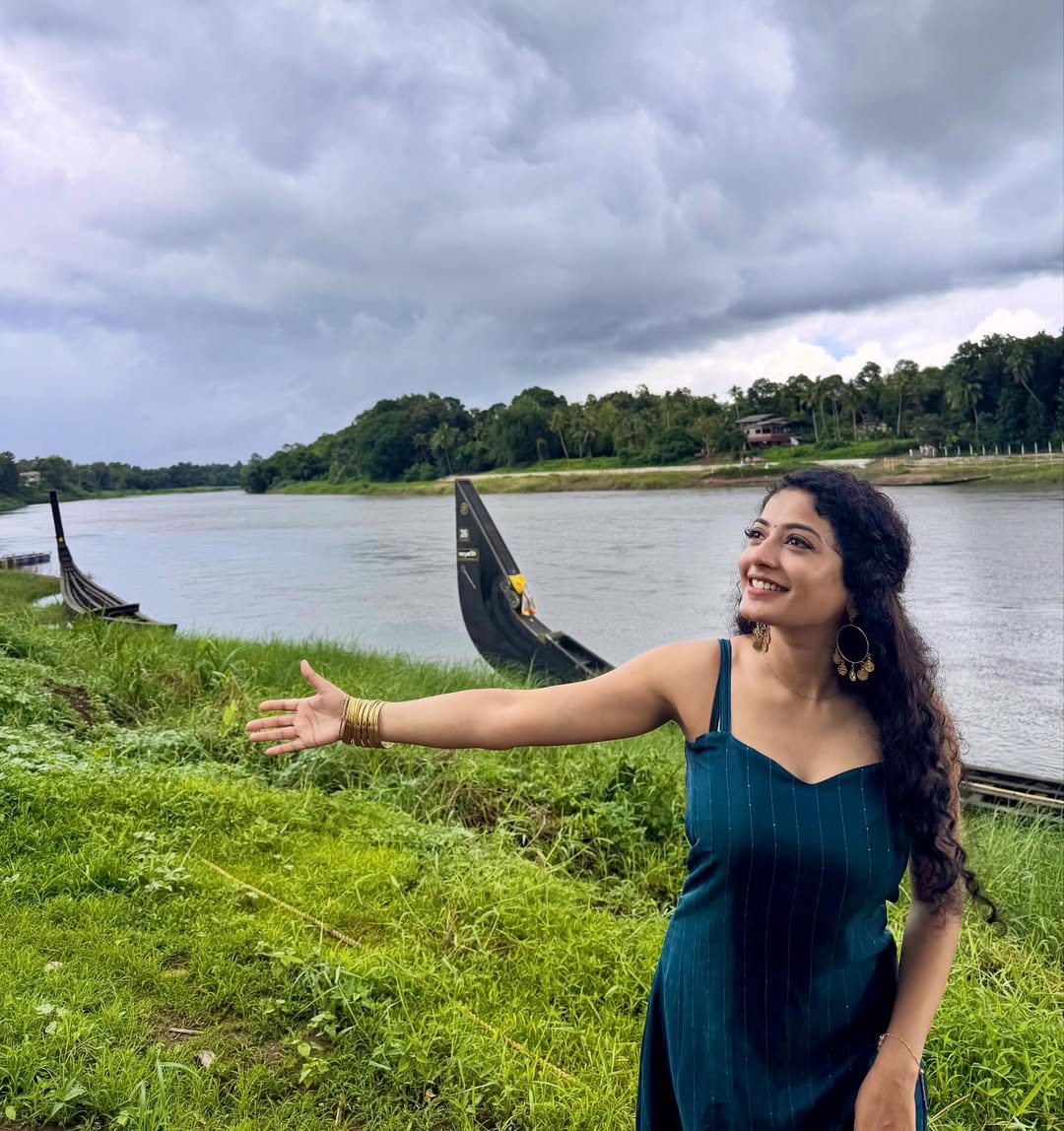 Anjali Nair exudes effortless elegance by the river