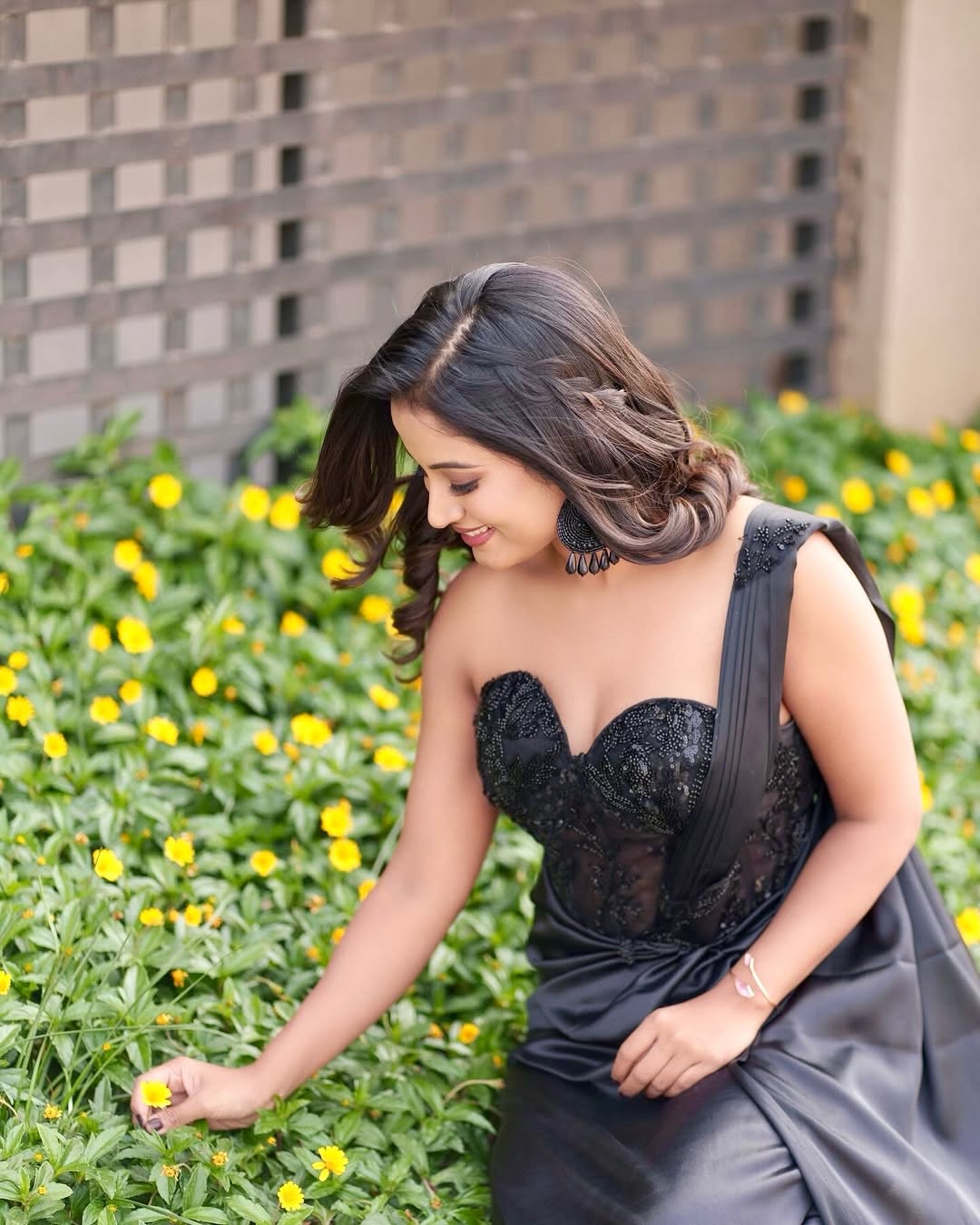 Anusha Rai elegance in black with radiant smile