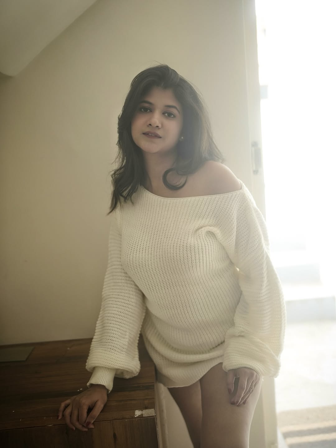 Deepika Gowda relaxed elegance with playful attitude