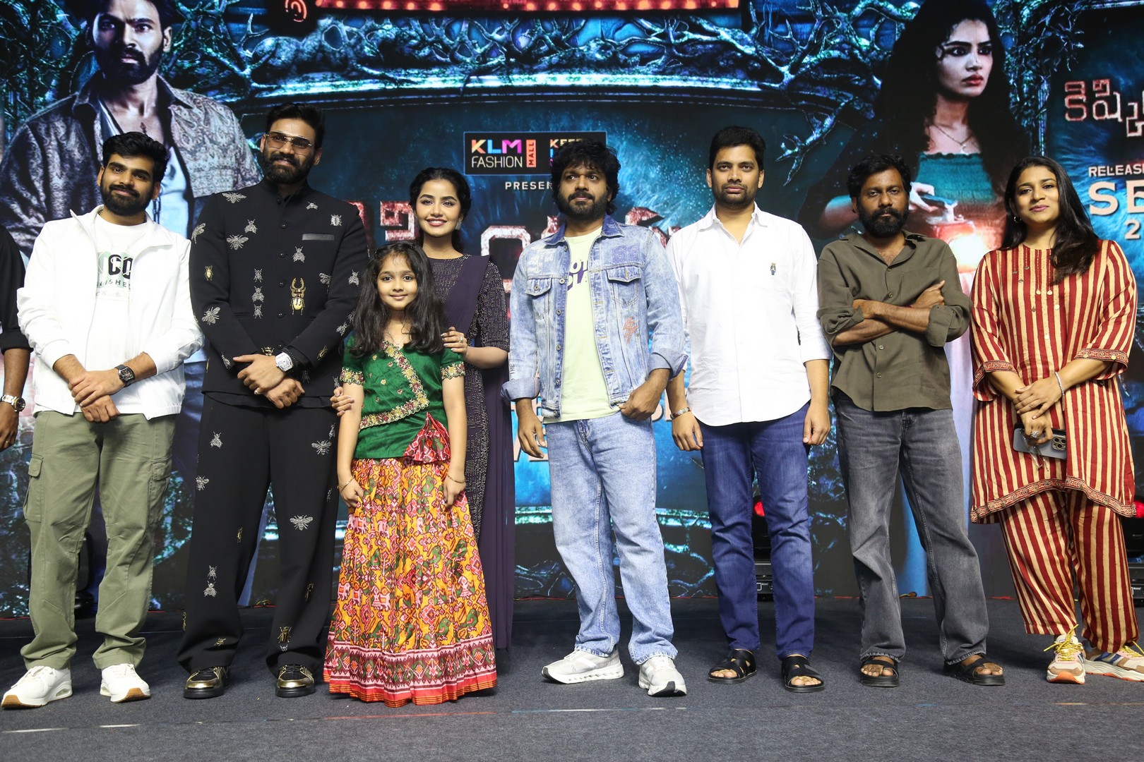 Kishkindhapuri team with cast and crew posing