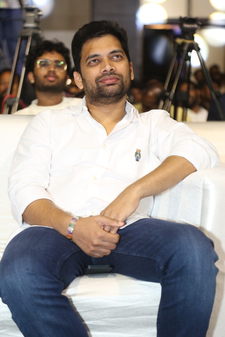Producer Sahu Garapati seated at event