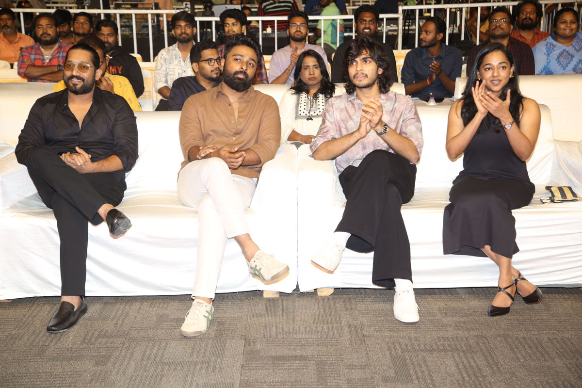 Dominic Arun Nimish Ravi Naslen Santhy seated together