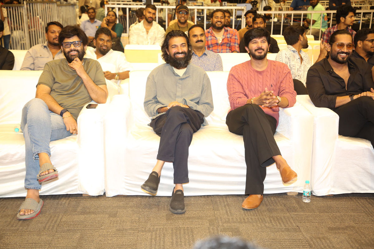 S Naga Vamsi Nag Ashwin Dulquer Dominic seated