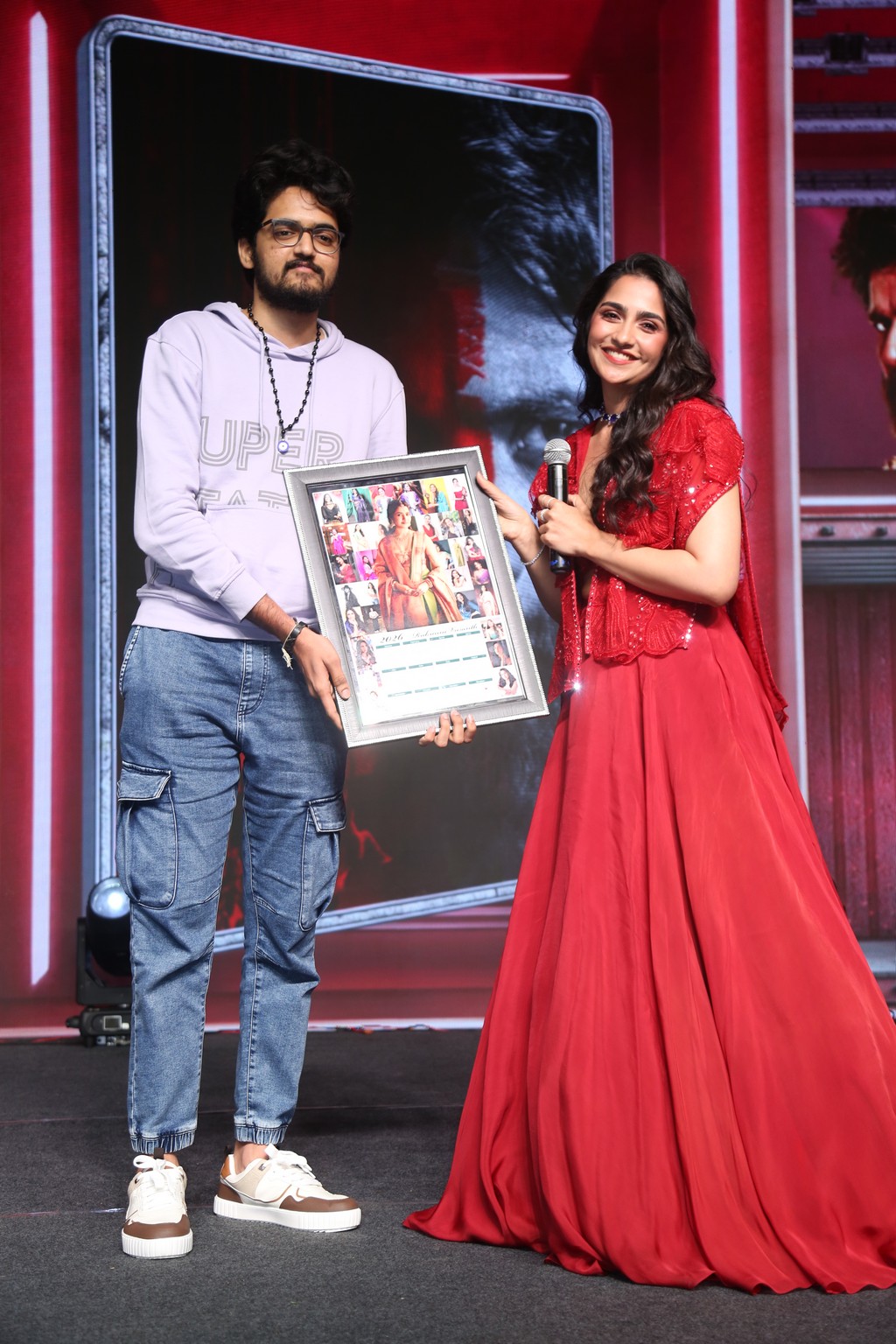 Rukmini Vasanth holding her photo frame