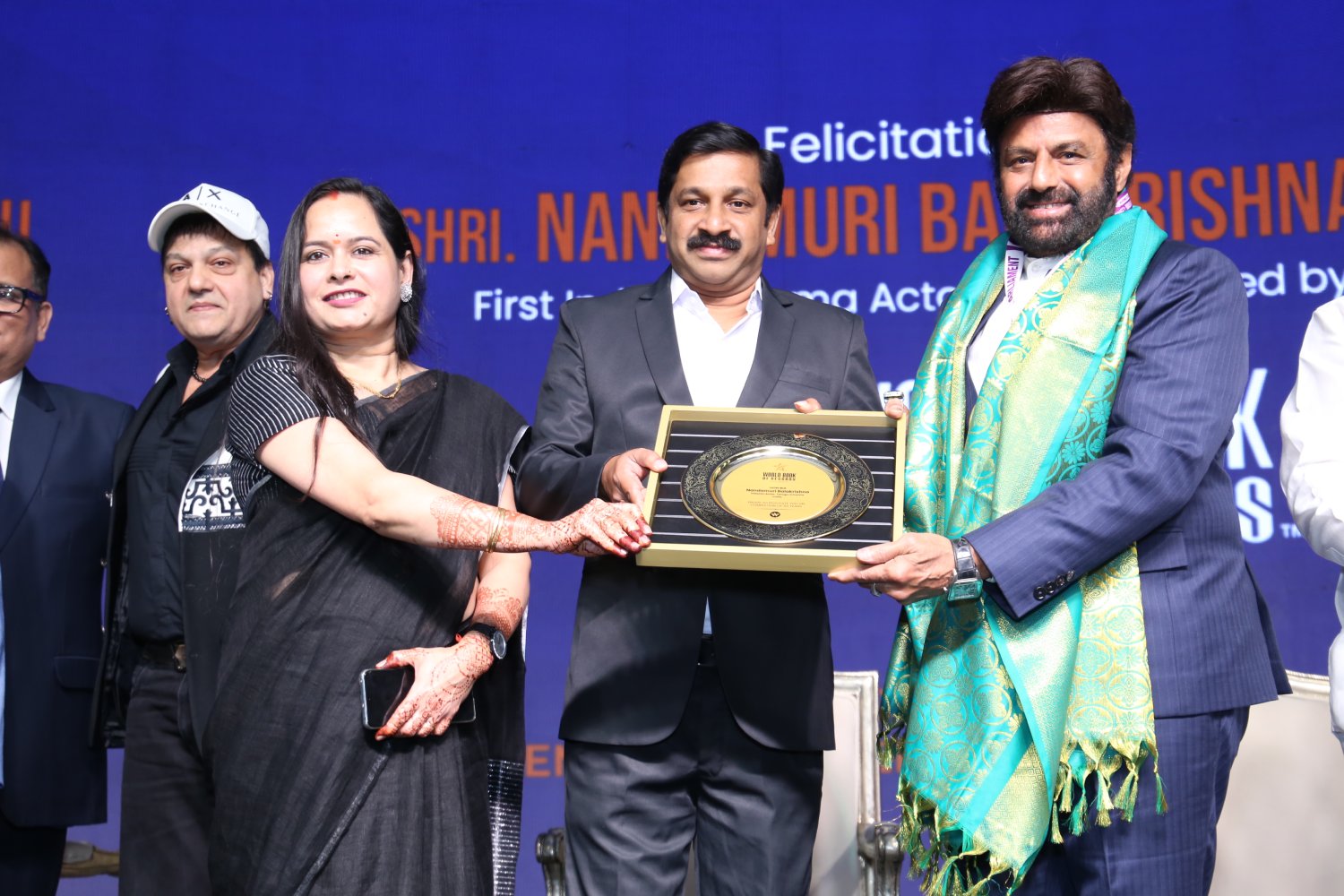 Nandamuri Balakrishna receiving World Book Records honor