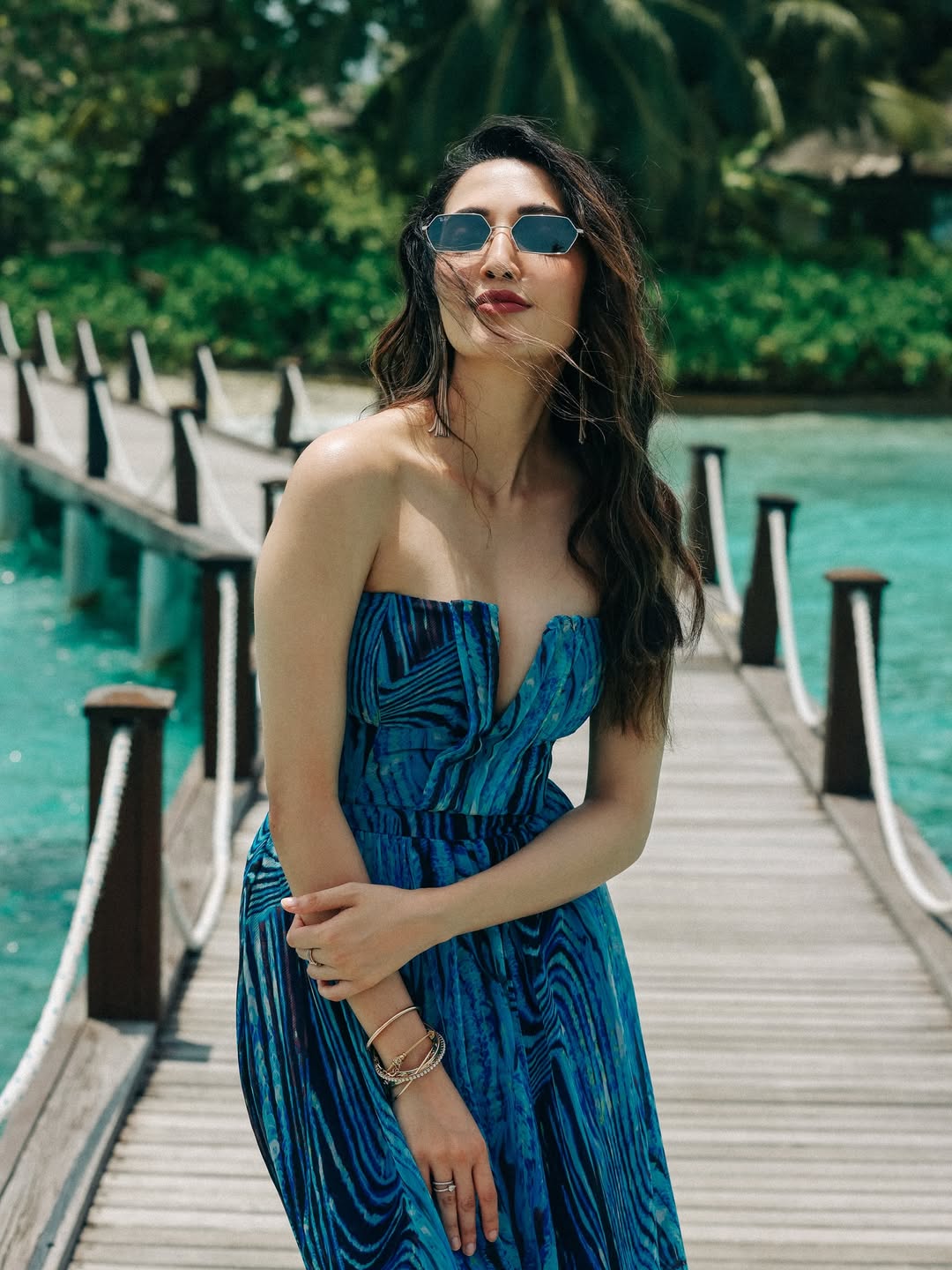 Neha Shetty radiant in stylish blue fashion outfit