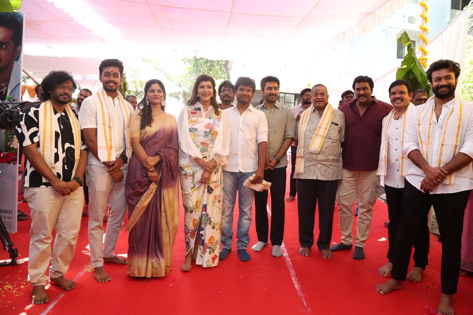 Ajay Dhishan with cast at media photoshoot