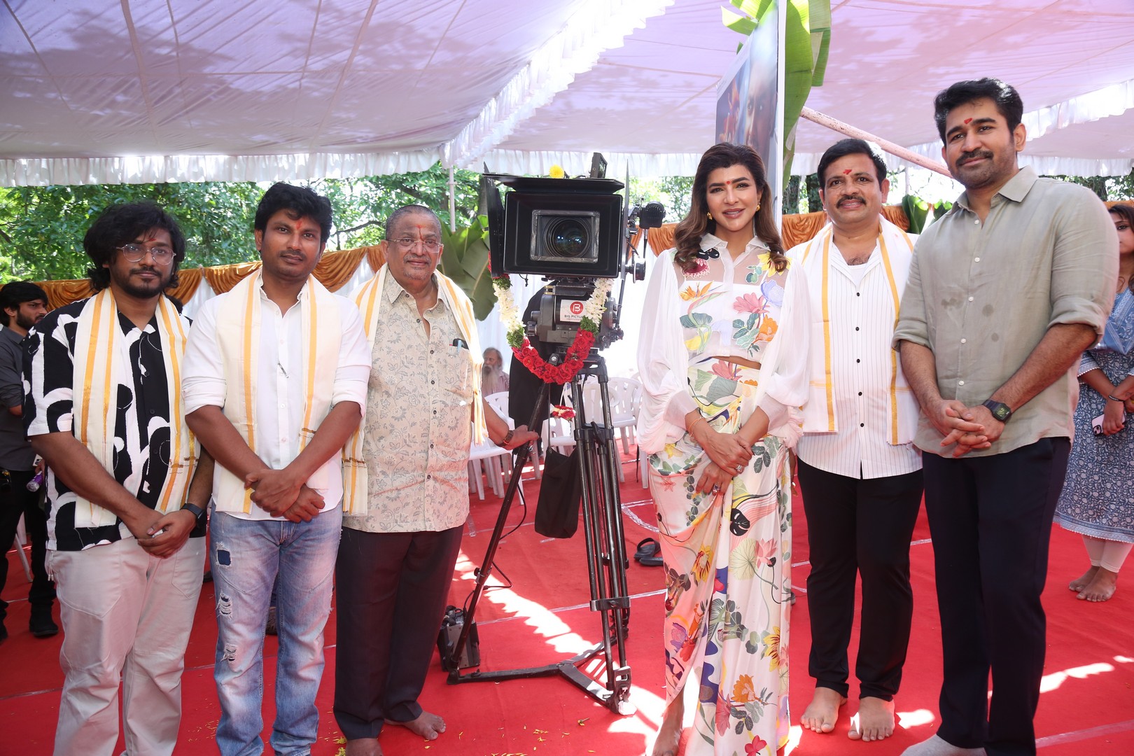 Manchu Lakshmi and Vijay Antony with camera