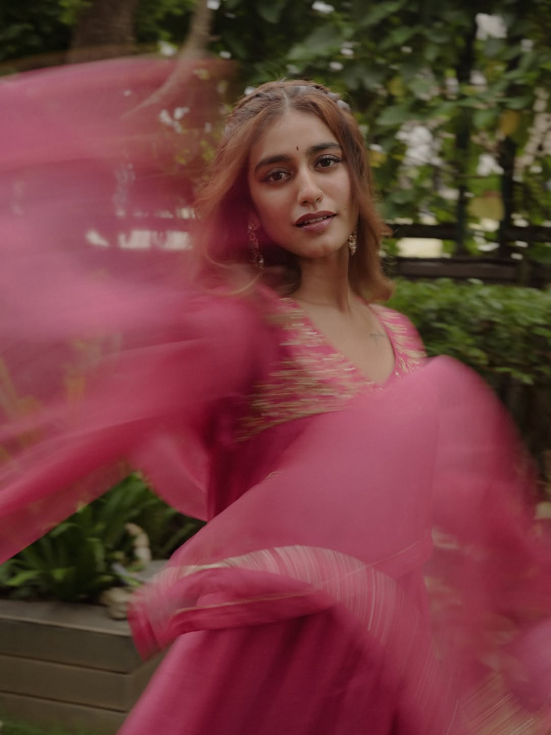 Priya Prakash Varrier radiant grace with vibrant traditional style