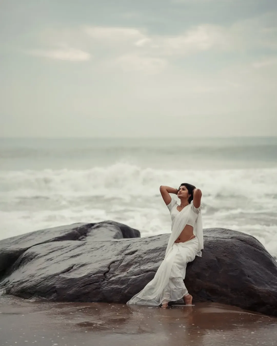 Priyanka Kumar chic white style with seaside attitude