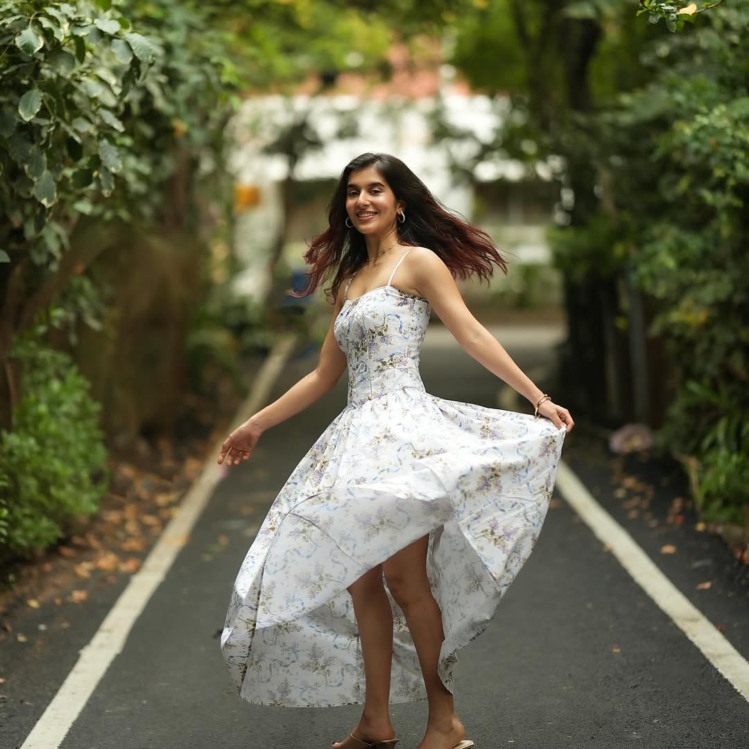 Sanjana Sarathy elegant in flowing floral street look