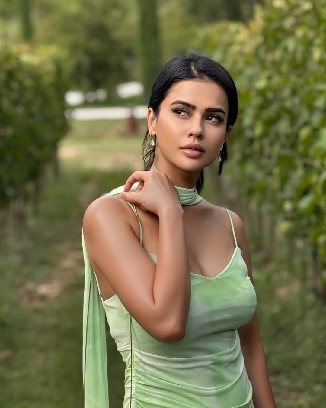 Sharmiela Mandre graceful in glamorous green statement look
