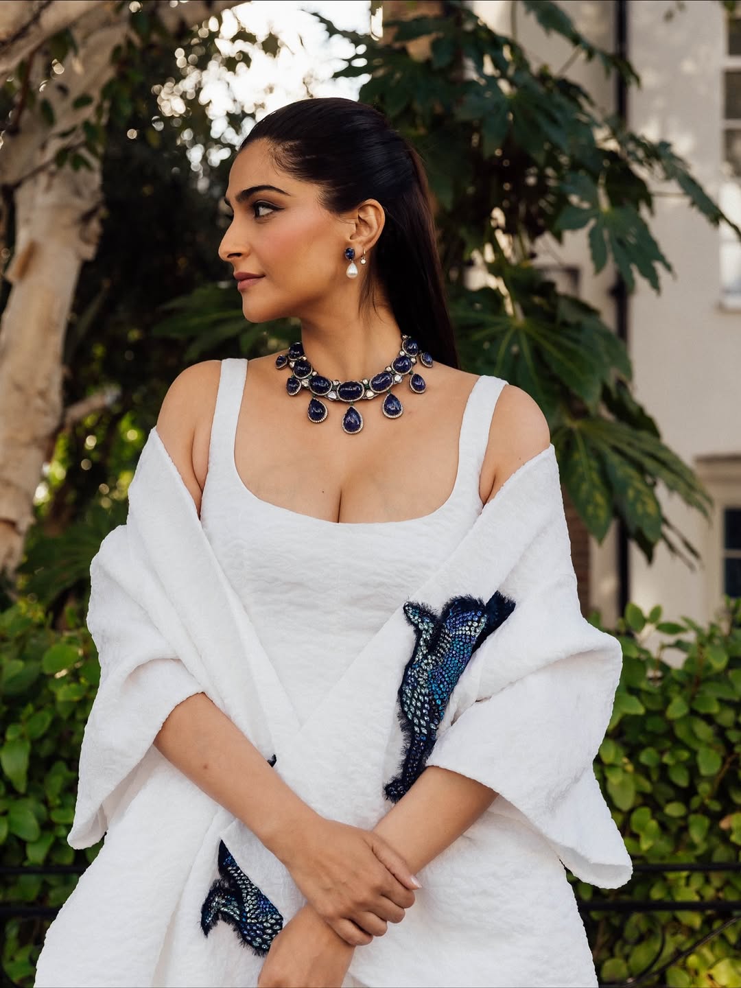 Sonam Kapoor regal in pearls with distant gaze