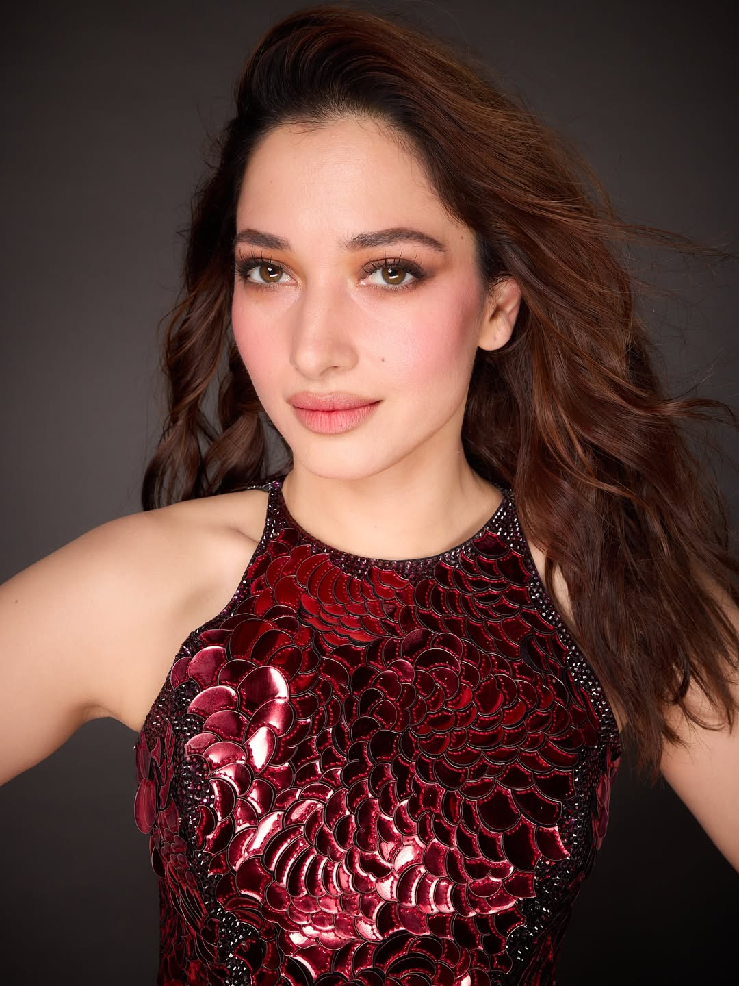 Tamannaah Bhatia shines in bold red sequined glamour