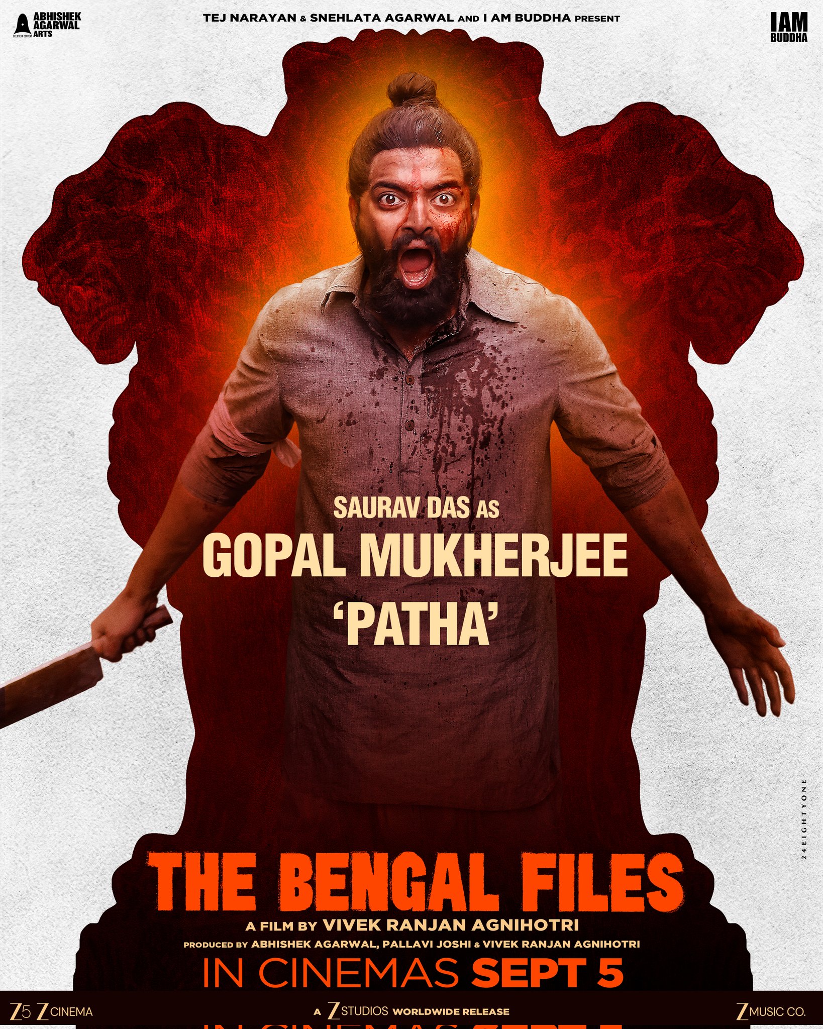 Sourav Das as Gopal Mukherjee Patha powerful stance