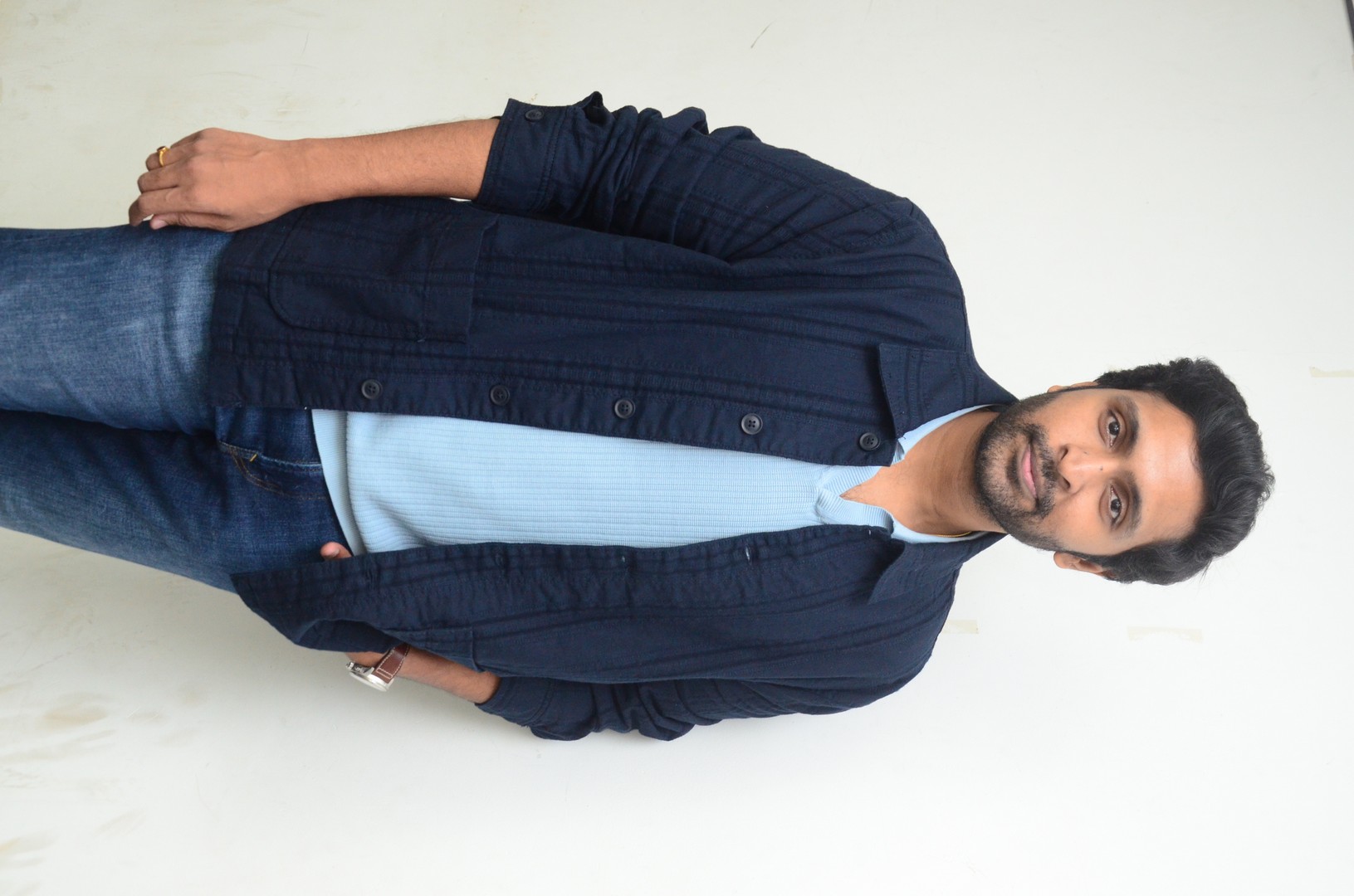 Vikram Prabhu denim on denim smart casual fashion