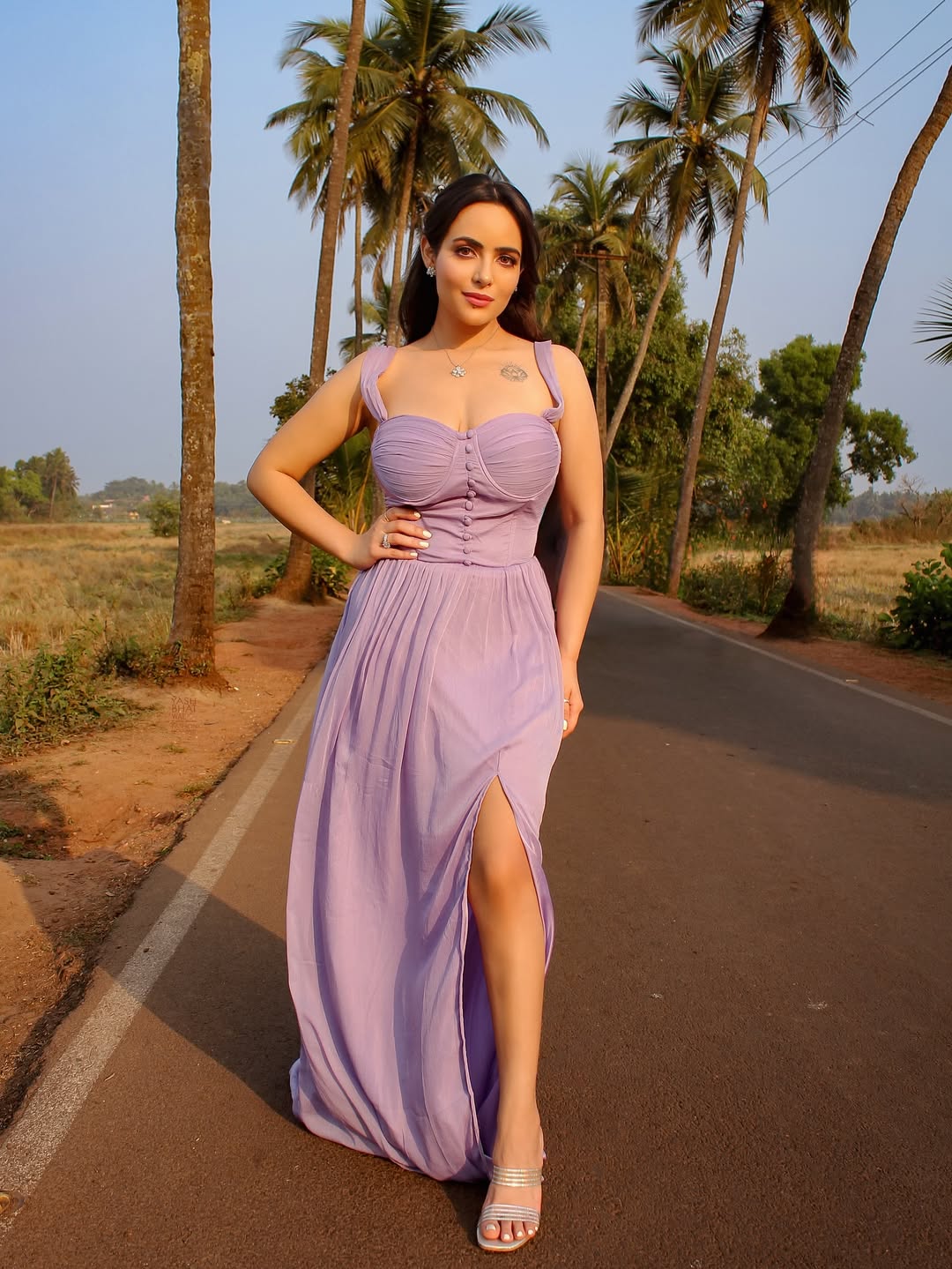 Aanchal Munjal stuns in lavender dress with sassy flair