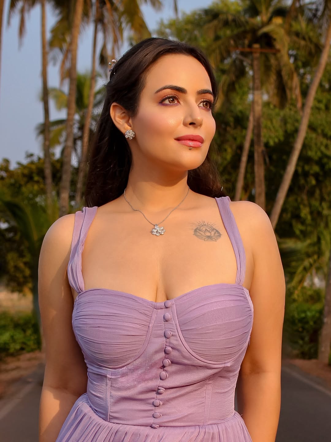 Aanchal Munjal radiates elegance in sunset lavender