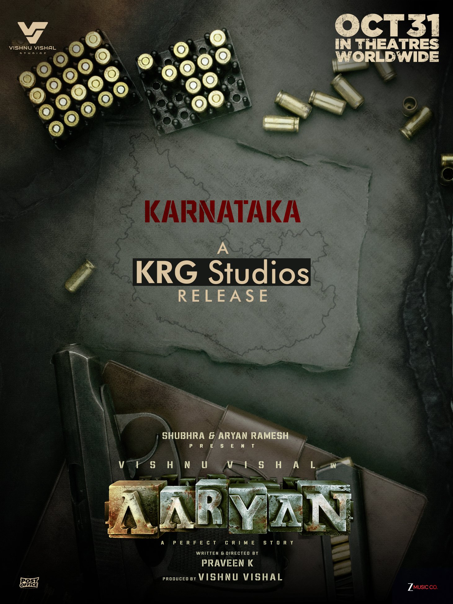 Aaryan Karnataka release by KRG Studios