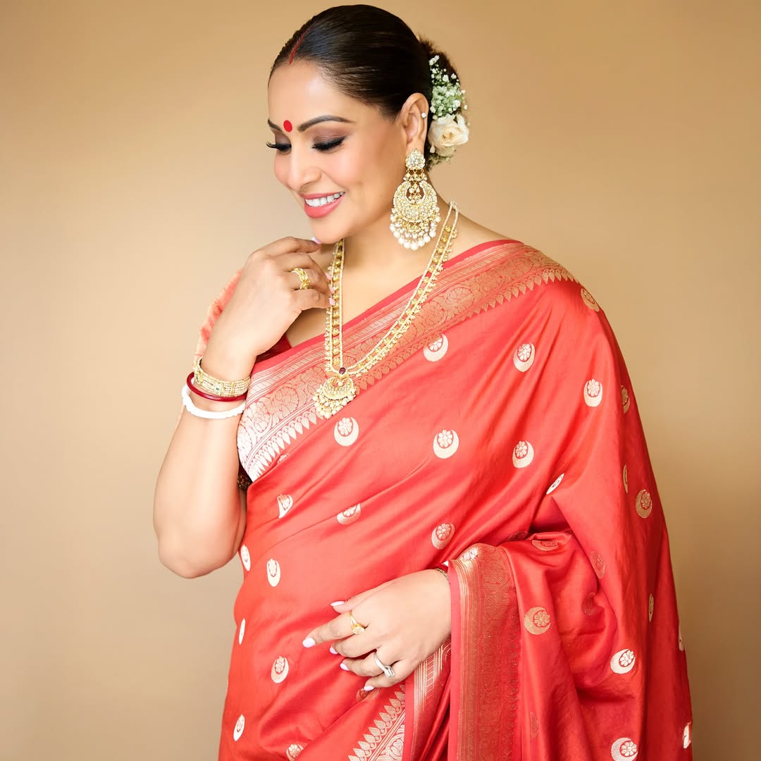 Bipasha Basu stuns in traditional attire with regal elegance