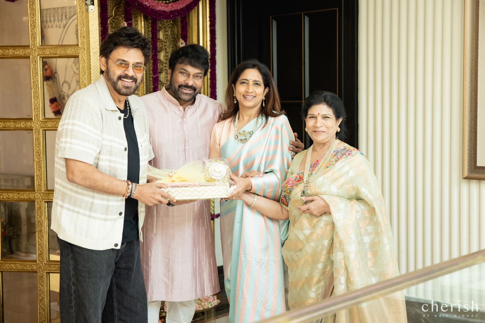 Daggubati Venkatesh with Chiranjeevi family celebrating Diwali