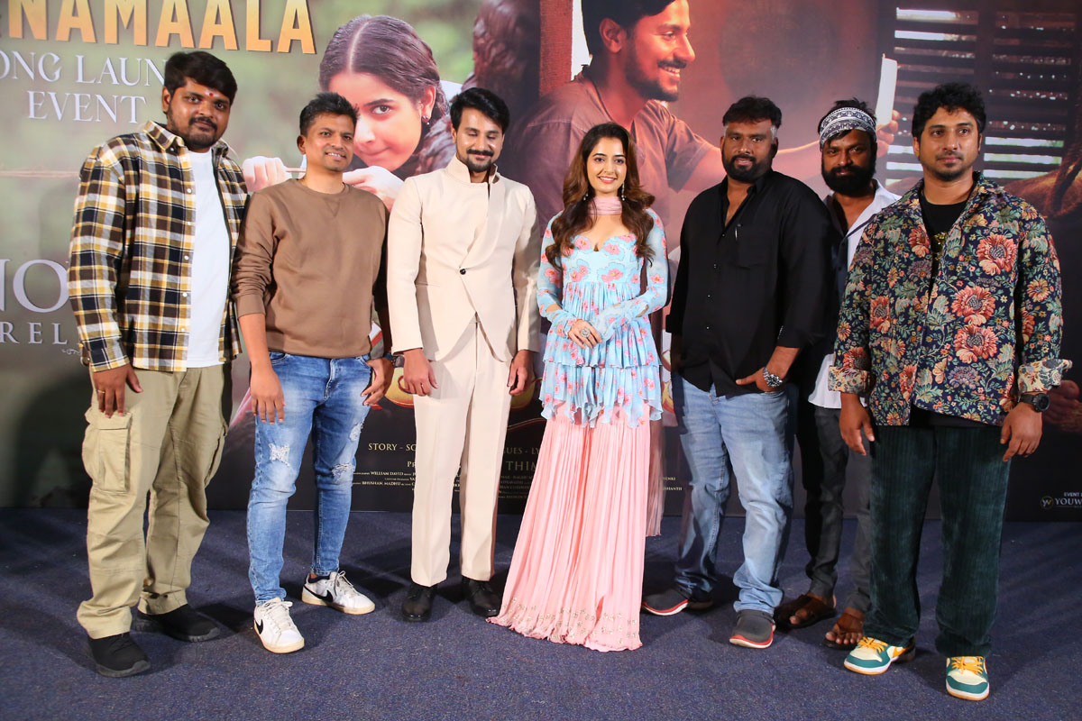 Gatha Vaibhava full team posing for media photoshoot