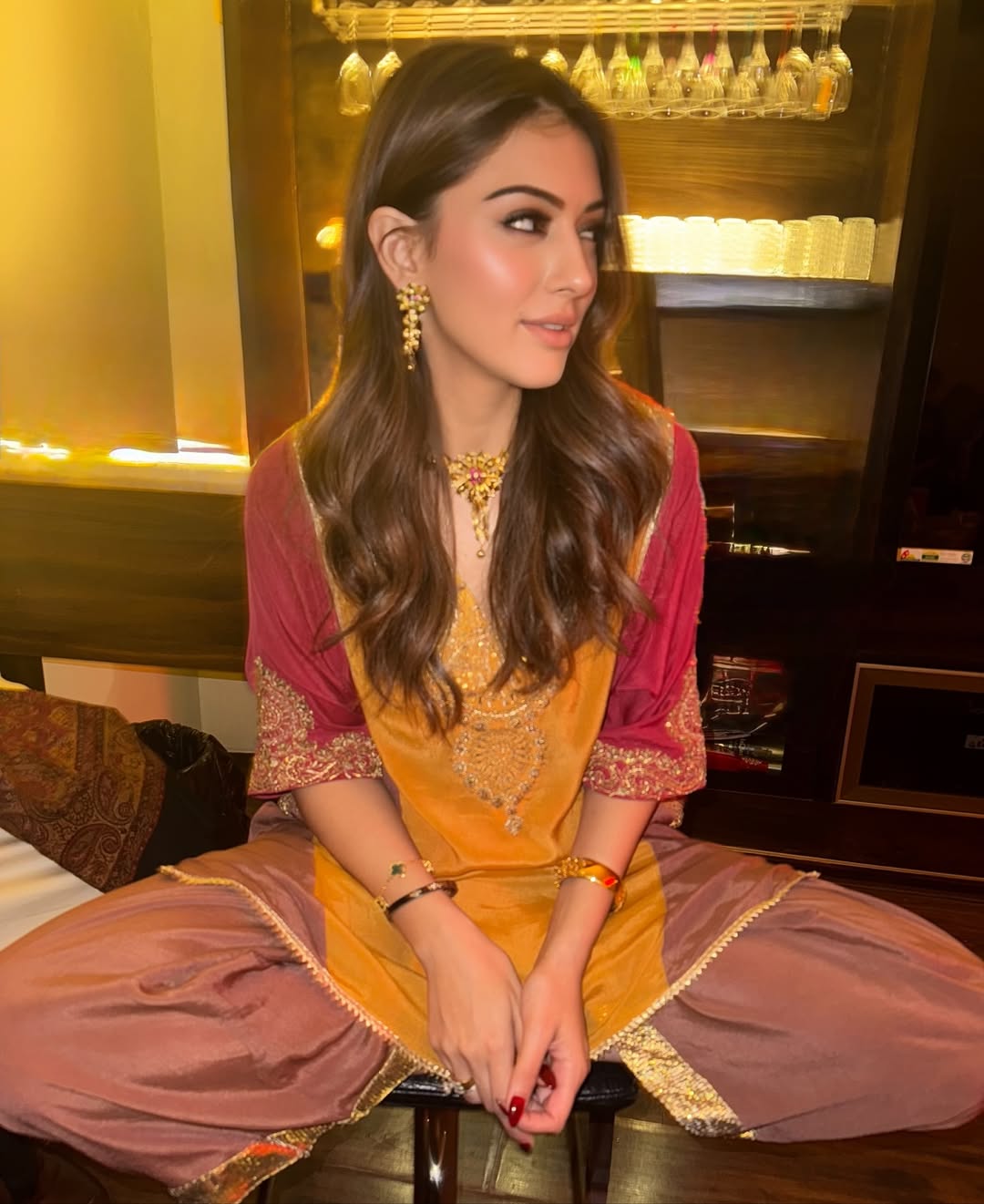 Hansika Motwani exudes timeless charm in a vibrant ensemble